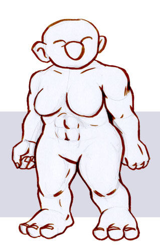 Troll Template:  Troll Female - Muscled