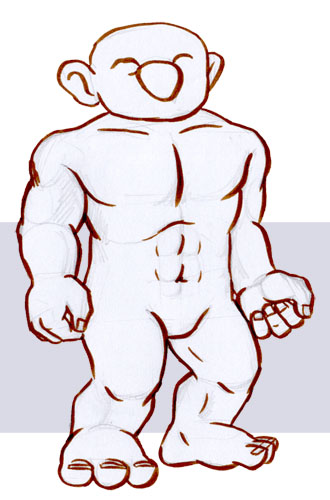 Troll Template:  Troll Male - Muscled
