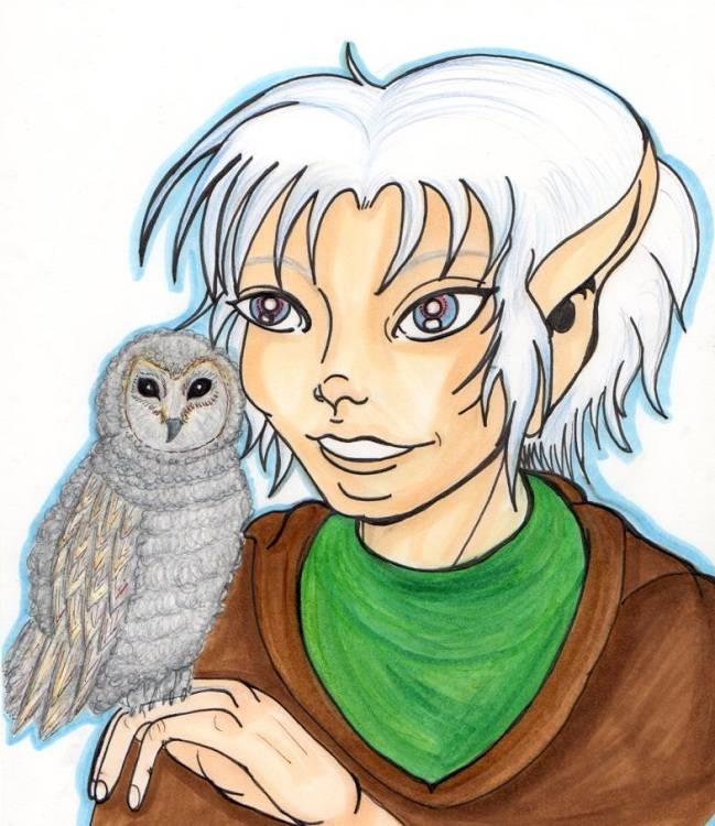 Newt & his owl chick