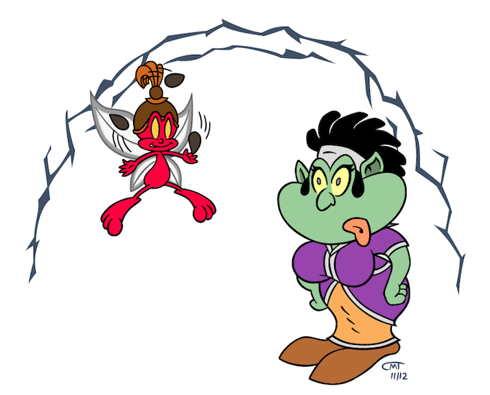 Trickleclaw & Thumbprint Toons (Comics AU Art Challenge)