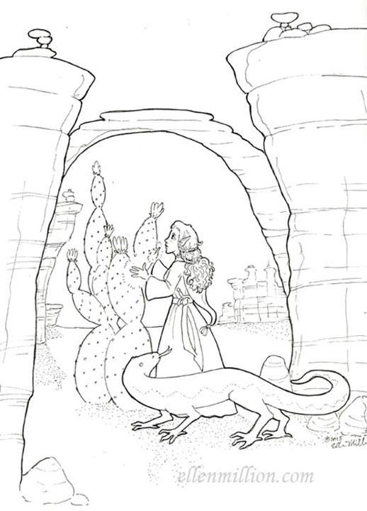 Evervale, Lizard-rider and Cactus-shaper (2015 AU Not-Wolfriders Contest)