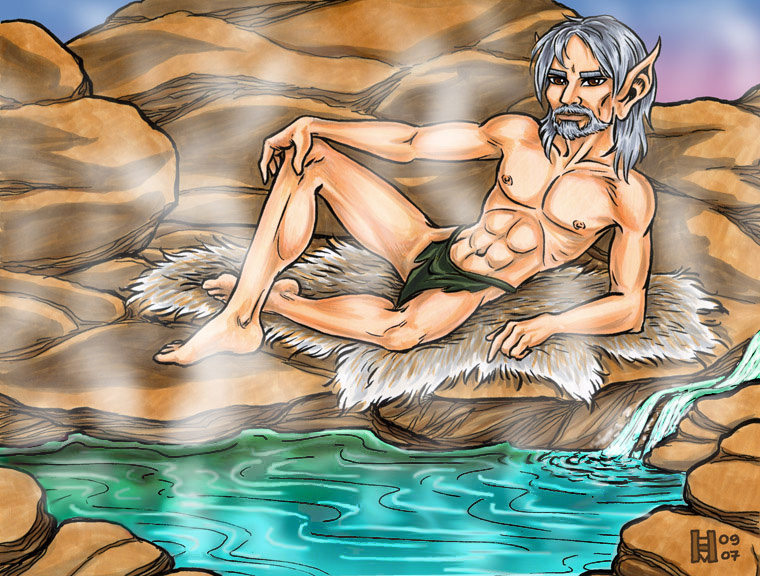 2007 Summertime Fun Contest:  Blacksnake at the hot springs (thanks to Rachel!Presto for water shadi