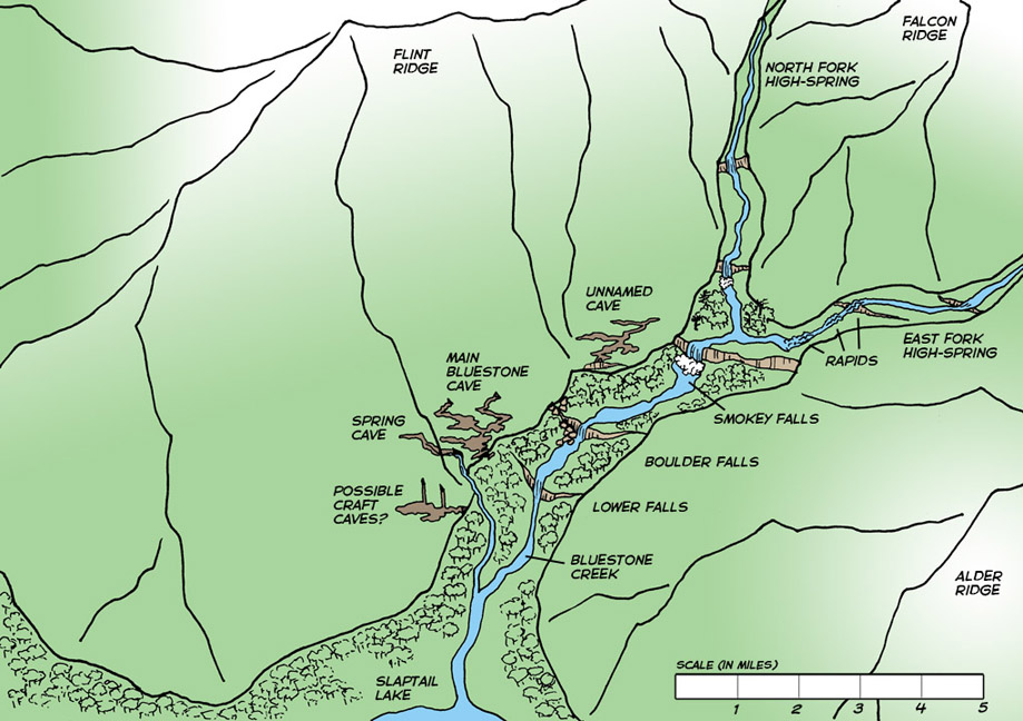 Bluestone Cave (valley detail)