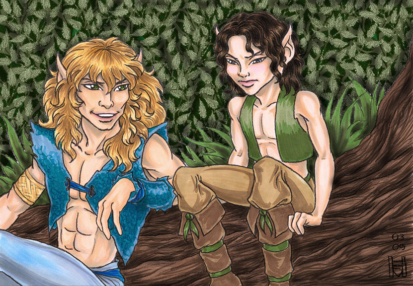 2009 Thousand Words Contest: illo for Promises (Lynx & young Farscout)