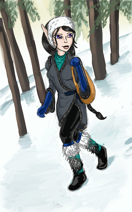 Nightstorm in winter