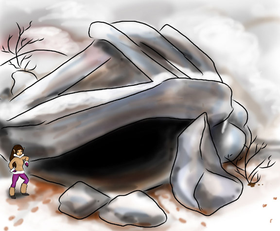 Bluestone Cave (cave mouth in scale)