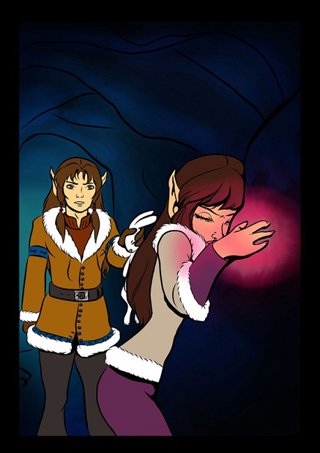 Otter bringing his mother supper to Bluestone Cave (RTH 2511)