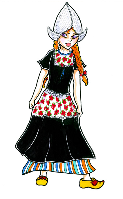 Copper in traditional Dutch costume (2013 AU Costume Party Contest)