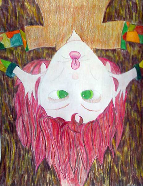 Crackle hanging upside down