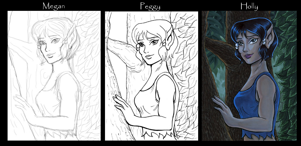 Stormdancer progression (2014 Artists Take Turns Project)