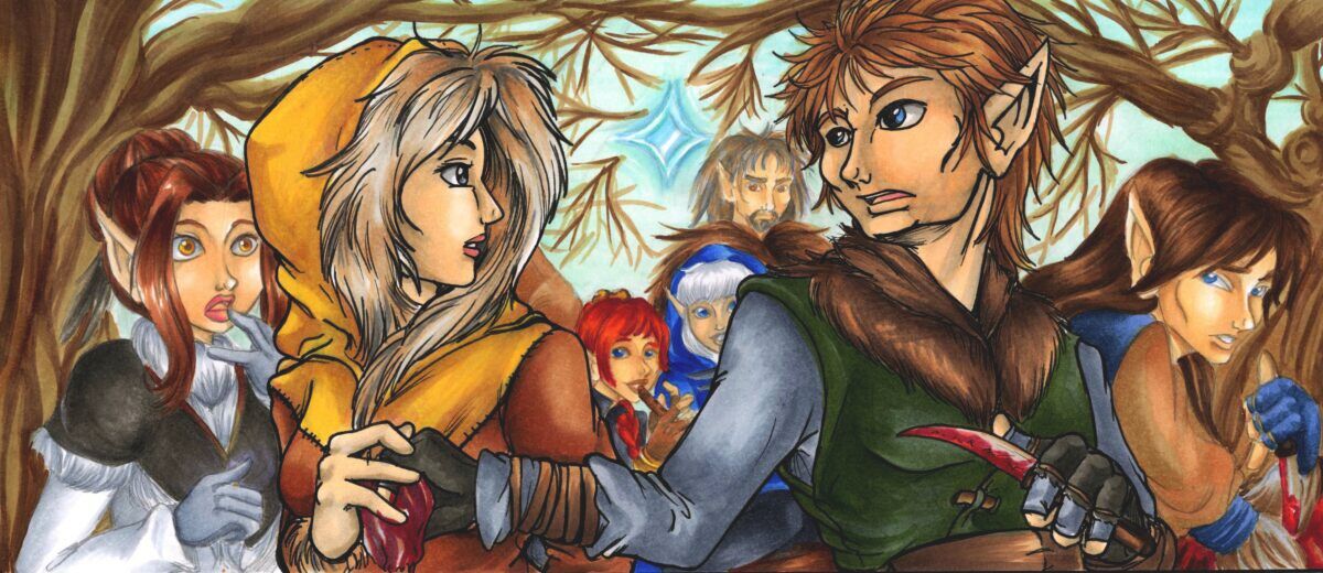 Recognition of Ice & Hawkcall (illo to Labors of Love)(July/Aug 2011 art trade)