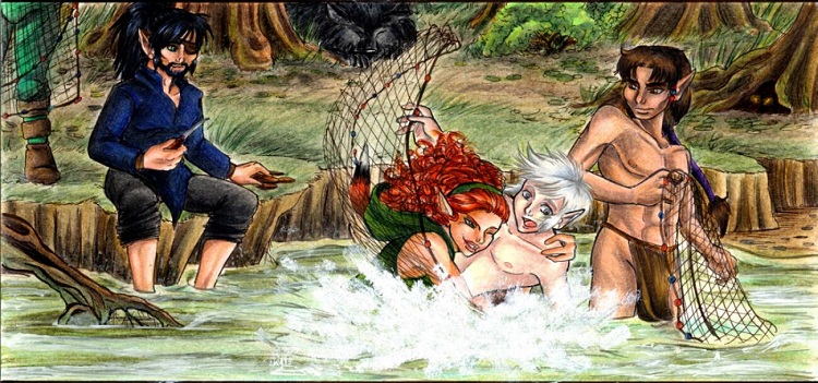 Secret Santa 2012:  Foxtail having fun at the river