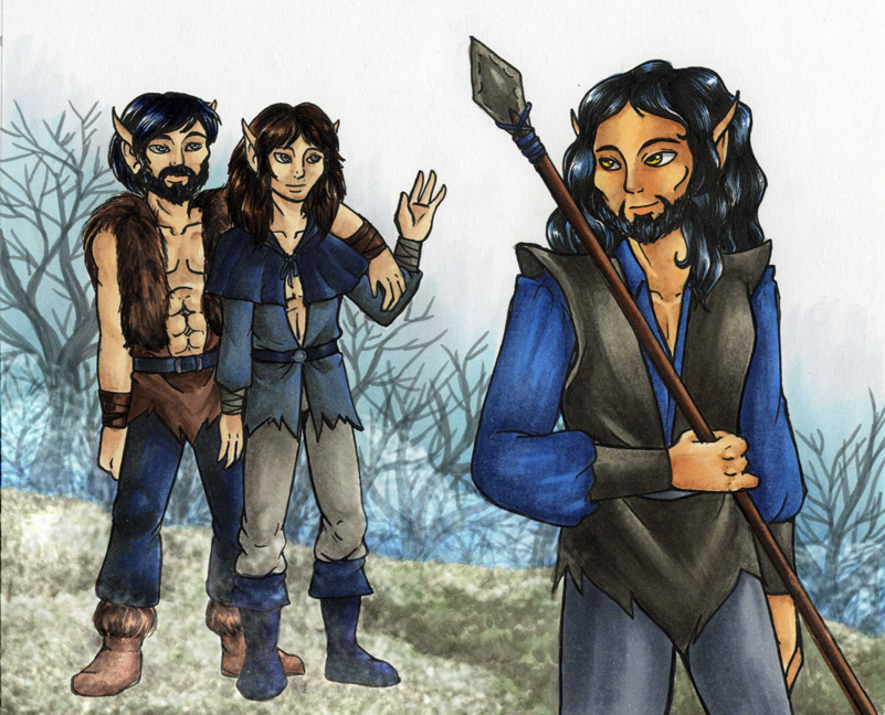 Raven and his brothers, Bearheart and Fletcher (Howls for Holly)