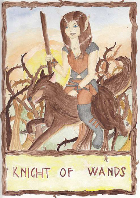 Willow Tarot: Knight of Wands (July/Aug 2010 art trade)