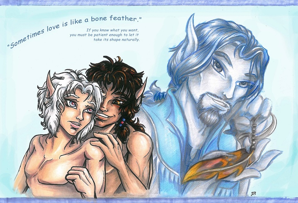 Illustration for Carving Feathers (2013 March/April art trade)