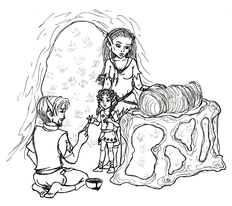 Birdcatcher, Evervale and Windsong at Newt's cocoon (RTH 2481) (2013 Treasure Hunt)