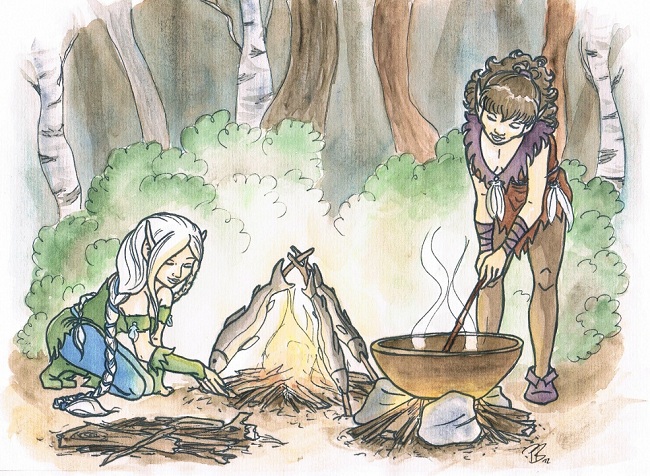 Whitebraid & Feather cooking (2012 Random Ancestors Contest)