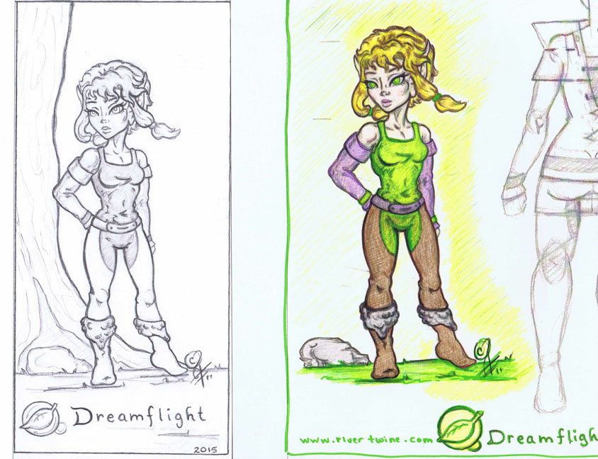 Dreamflight outlines and color (RTH 2514)