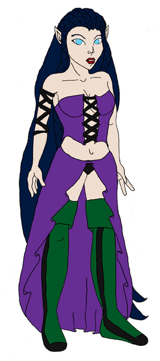 Whispersilk: costume sketch 1