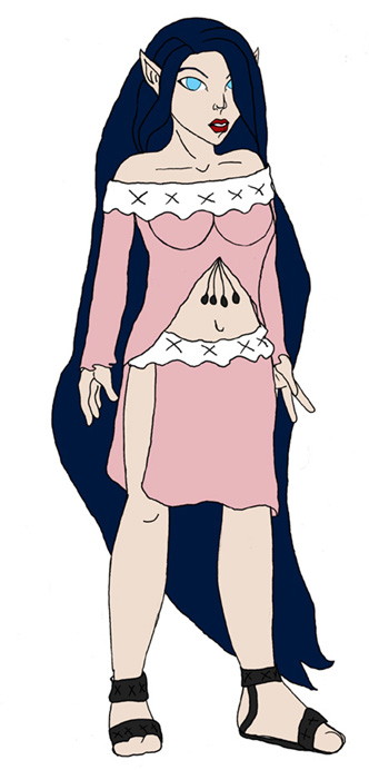 Whispersilk: costume sketch 2