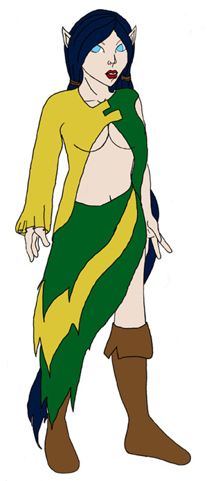 Whispersilk: costume sketch 3