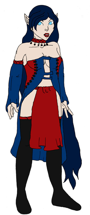 Whispersilk: costume sketch 6