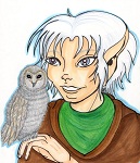 Newt & his owl chick