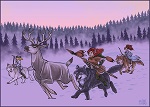 2013 Secret Santa: Foxtail, Thornbow & Crackle on an early-morning hunt