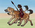 Quick Fang, Hyena-rider (2015 AU Not-Wolfrider Contest)