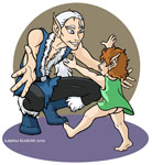 Riskrunner & baby Goldspice (July/August art trade)