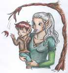 Dove & Giggle (baby One-Leg; Sept/Oct 2009 art trade)