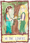 2011 Secret Santa:  The Lovers Tarot (Cloudfern & Greenweave)